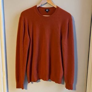 UNIQLO 100% cashmere sweater burnt orange
